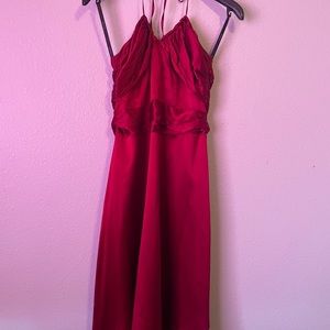 Red Satin Dress by Jacob